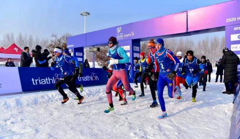 Podium sweep for Russia in the debut of the Winter Triathlon World Cups