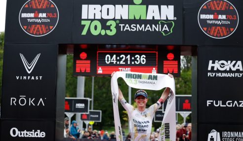 Thompson, Sodaro Claim Victory at 2024 Ironman 70.3 Tasmania